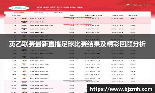 英乙联赛最新直播足球比赛结果及精彩回顾分析